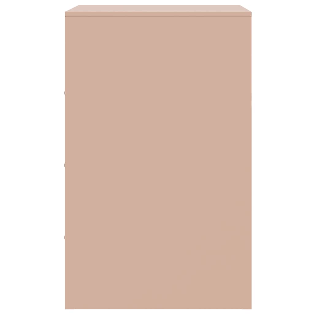 Bedside Cabinets 2 pcs Pink 34.5x39x62 cm Steel