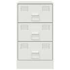 Bedside Cabinet White 34.5x39x62 cm Steel