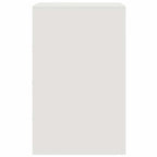 Bedside Cabinet White 34.5x39x62 cm Steel