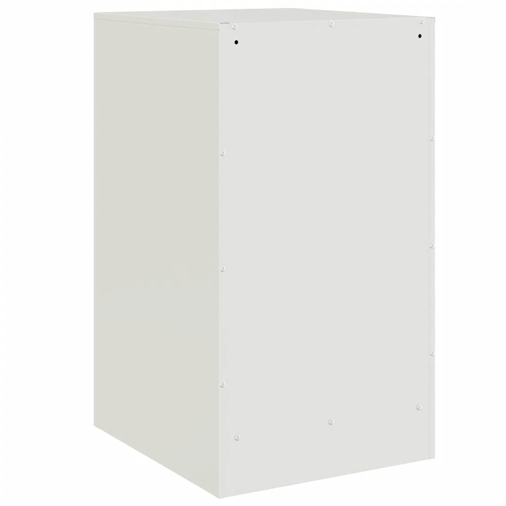 Bedside Cabinet White 34.5x39x62 cm Steel