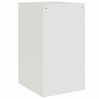 Bedside Cabinet White 34.5x39x62 cm Steel