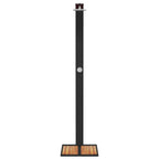 Outdoor Shower Black 50x55x224 cm Poly Rattan and Acacia Wood