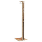 Outdoor Shower Beige 50x55x224 cm Poly Rattan and Acacia Wood