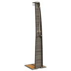 Outdoor Shower Grey 55x60x224 cm Poly Rattan and Acacia Wood