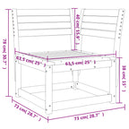 Garden Sofa Corner Wax Brown 73x73x78 cm Solid Wood Pine