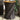 Garden Side Table Drum Shape Black Poly Rattan and Solid Wood