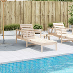 Sun Lounger 199.5x62x55 cm Solid Wood Pine