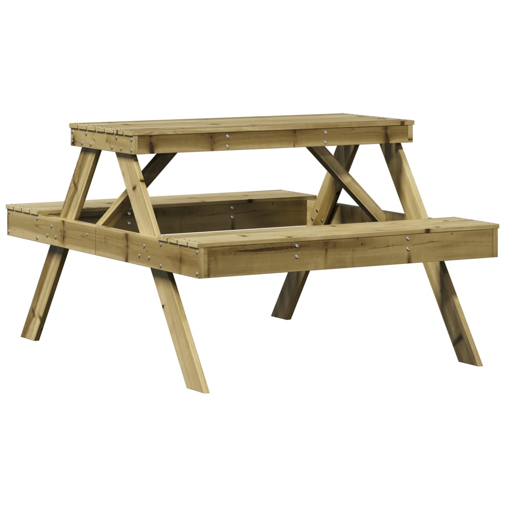Picnic Table 105x134x75 cm Impregnated Wood Pine