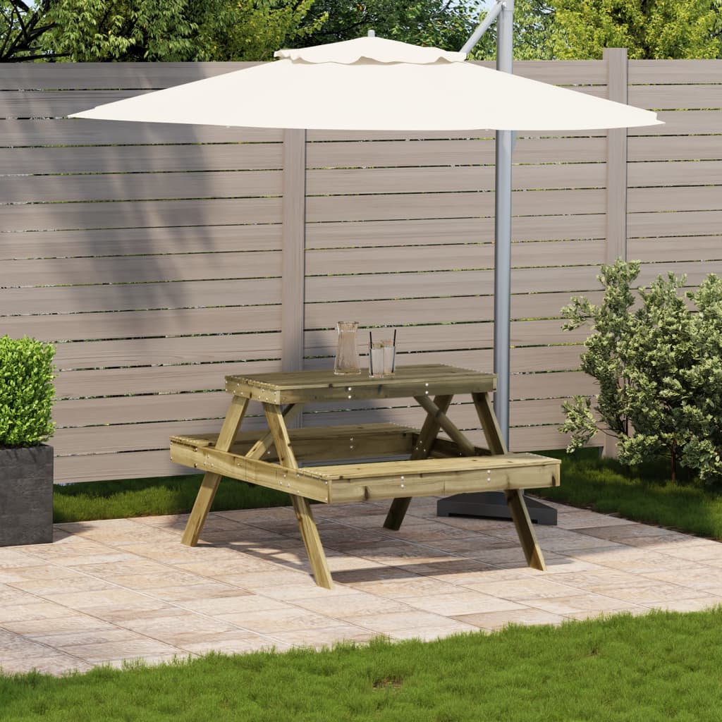 Picnic Table 105x134x75 cm Impregnated Wood Pine