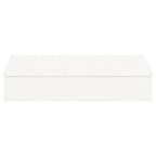 Sandpit with Cover White 111x111x19.5 cm Solid Wood Pine
