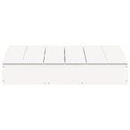 Sandpit with Cover White 111x111x19.5 cm Solid Wood Pine