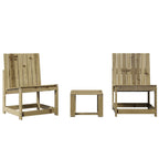 3 Piece Garden Lounge Set Impregnated Wood Pine