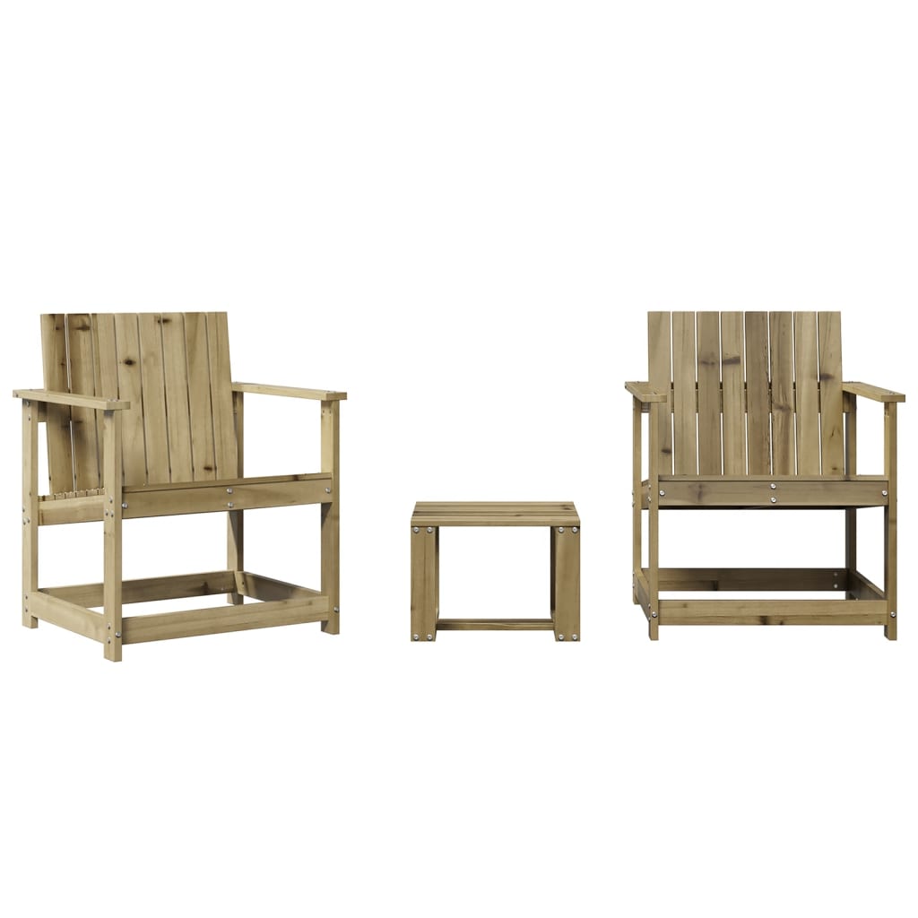 3 Piece Garden Lounge Set Impregnated Wood Pine
