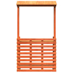 Outdoor Bar Table with Roof Brown 112.5x57x195.5 cm Solid Wood