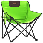 Camping Chairs with Pocket Foldable 2 pcs Green