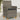 Garden Chairs with Cushions 2 pcs Grey Poly Rattan&Solid Wood