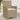 Garden Chairs with Cushions 2 pcs Beige Poly Rattan&Solid Wood