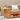 Garden Armrest Sofa with Side Table Wax Brown Solid Wood Pine