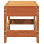 Garden Footstool Wax Brown 62x30x32 cm Solid Wood Pine