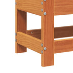 Garden Footstool Wax Brown 62x30x32 cm Solid Wood Pine