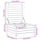 Garden Footstool 62x63.5x32 cm Impregnated Wood Pine