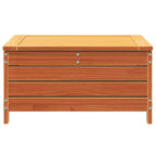 Garden Footstool with Cushion Wax Brown Solid Wood Pine