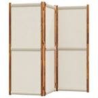 3-Panel Room Divider Light Grey 210x180 cm