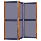 3-Panel Room Divider Dark Blue 210x180 cm