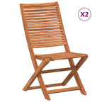 Folding Garden Chairs 2 pcs Solid Wood Acacia