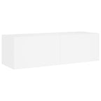 3 Piece TV Wall Cabinets with LED Lights White