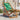 Folding Beach Chair Leaf Pattern Solid Wood Eucalyptus and Fabric