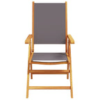 Garden Chairs 2 pcs Anthracite Solid Wood Acacia and Fabric