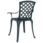 Garden Chairs 2 pcs Green Cast Aluminium
