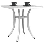 Garden Table White 53x53x53 cm Cast Aluminium