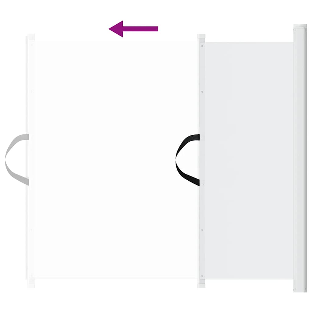 Retractable Pet Gate White 102.5x125 cm