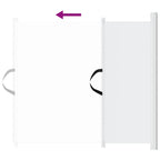 Retractable Pet Gate White 102.5x125 cm