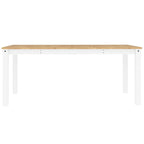 Dining Table Panama White 180x90x75 cm Solid Wood Pine