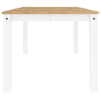 Dining Table Panama White 180x90x75 cm Solid Wood Pine