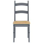 Dining Chairs 2 pcs Grey 40x46x99 cm Solid Wood Pine