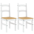 Dining Chairs 2 pcs White 40x46x99 cm Solid Wood Pine