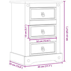Bedside Cabinet Corona 45x35x64 cm Solid Wood Pine