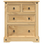 Chest of Drawers Corona 80x43x91 cm Solid Wood Pine