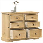 Chest of Drawers Corona 112x48x91 cm Solid Wood Pine