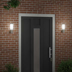 Outdoor Wall Light 2 pcs Silver 12 x 8.5 x 27 cm