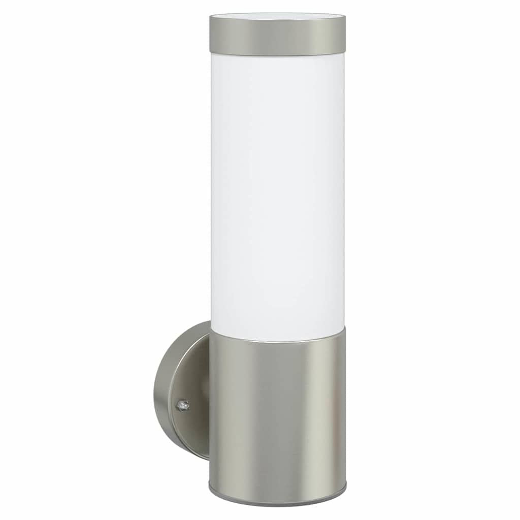 Outdoor Wall Light 2 pcs Silver 12 x 8.5 x 27 cm