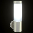 Outdoor Wall Light 2 pcs Silver 12 x 8.5 x 27 cm