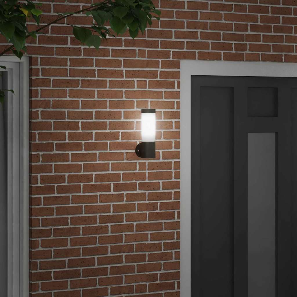 Outdoor Wall Light Black 12 x 8.5 x 27 cm