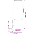 Outdoor Wall Light Black 12 x 8.5 x 27 cm