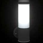 Outdoor Wall Lights 2 pcs Black 12 x 7.5 x 27 cm