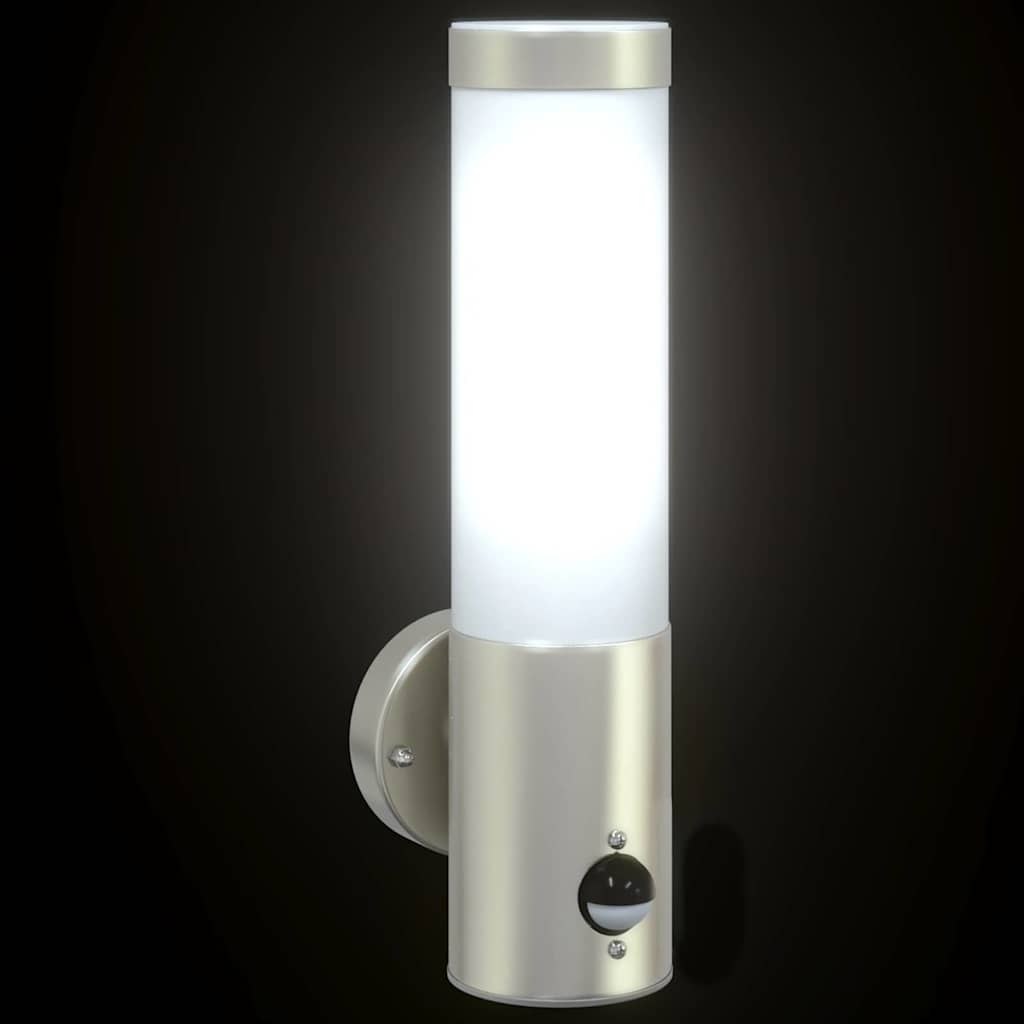 Outdoor Wall Light Silver 12 x 7.5 x 29 cm Stainless steel